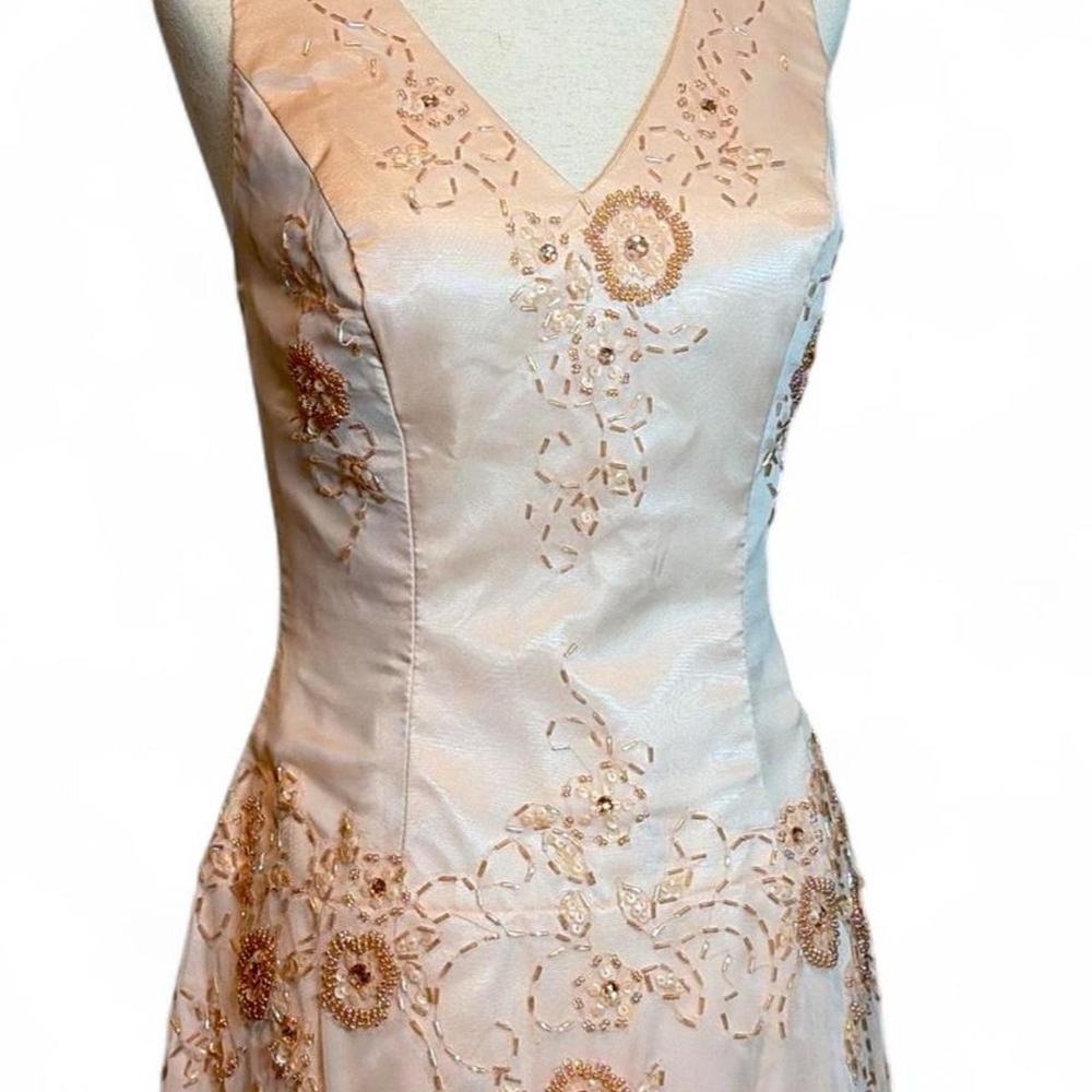 Y2K Pale Pink Beaded Fairy Gown - Picture 3 of 8
